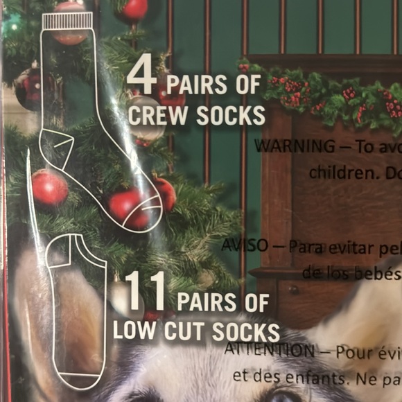 NIB Advent Calendar. 15 Days of Socks. Women’s Shoe Size 4-10. Ready to … Dogs - Picture 3 of 11